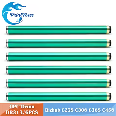 6PCS DR313 DR-313 Cylinder OPC Drum for Konica Minolta Bizhub C226 C227 C266 C256 C258 C287 C308 C35