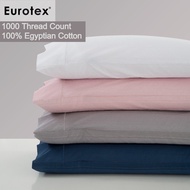 Eurotex Loft Living, 1000 Thread Count, 100%  Egyptian Cotton Pillow Case / Bolster Case, Avis