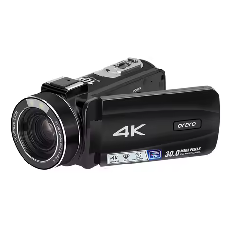 ORDRO Z88 4K Digital Video Camera Camcorder 10X Optical Zoom Vlog Filming Cameras, Vintage Red Black