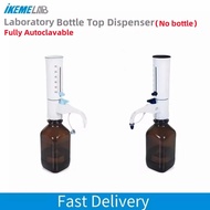 IKEME Laboratory Bottle Top Dispenser Adjustable pipette 0.5 -100mL Fully Autoclavable 121°C Liquid 