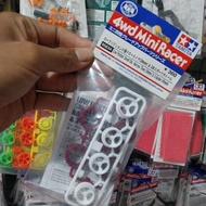 TAMIYA 95634 LOW FRICTION SMALL DIA, NARROW TIRES (24MM) & 3 SPOKE WHEELS