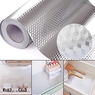 i8h4yxay32 40X100CM Aluminum Foil Self Adhesive Waterproof Wallpaper DIY Home Kitchen Furniture Deco