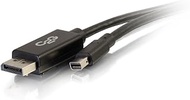 C2G Mini Display Port to Display Port Adapter, 8K, Male to Male, Black, 6 Feet (1.82 Meters), Cables