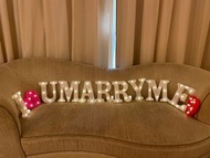求婚示愛道具裝飾marry me LED燈牌