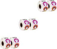 Ciieeo 6 Rolls Kitten Stickers Lovely Cat Sticker Kawaii Scrapbook Sticker Water Bottles Sticker Water Bottle Labels Cat Sticker Label Copper Plate Stickers Round Child Biscuit Bag