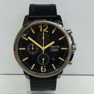 jam tangan pria alexander christie ac 6267 cowok kulit black grey