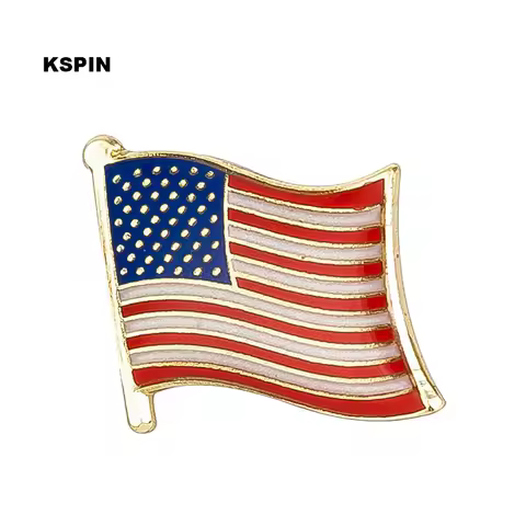 10Pcs a Lot U.S.A. flag pin lapel pin badge Brooch Icons KS-0121