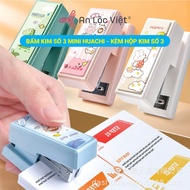 [SUPER Hot PIN SHEET] Huachi 358 Mini Stapler No. 3 - Includes Needle Box No. 3 and Huachi 209 Stapl