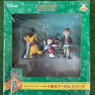 迪士尼 2017年小熊維尼小豬聖誕節耶誕節盒裝吊飾公仔模型娃娃 季節限定迪士尼樂園