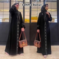 Abaya Hitam Turkey Gamis Maxi Dress Arab Saudi Turki Dubai Rahma
