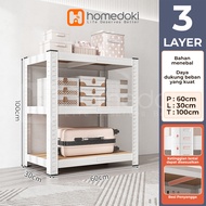 Homedoki Rak penyimpanan 5 tingkat / 5 susun Rak gudang Serbaguna Rak / Lemari dapur serbaguna multi
