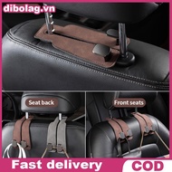 DIBO Car Headrest Hook Premium Suede Dual Hook Large Load-Bearing Alloy Hook Universal .