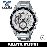 (OFFICIAL WARRANTY) Casio Edifice EFV-550D-7AV Chronograph 100M Silver Dial Stainless Steel Band Men