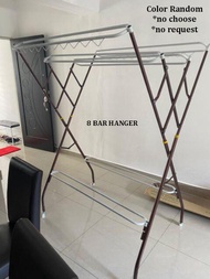 JFH (COLOR RANDOM) 3V 4PA640S (6~12) Bars Anti Rust Foldable Clothes Drying Rack Hanger / Indoor Out