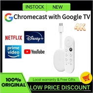 [4K] Google Chromecast with Google TV with adaptor | Ready | Android 10 | Netflix Certified, Dolby Vision&amp;Atmos
