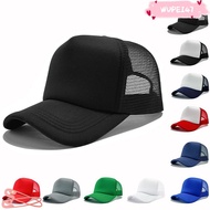 WUPEI47AD Baseball Cap, Mesh Solid Color Snapback Hats, Casual Breathable Adjustable Trucker Cap