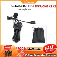 Insta360 X3 One X2 ONE R/RS Type-C Lavalier Microphone For Insta 360 ONE X2 X3 R/RS Camera Accessories Hi-fi Sound Noise Reduction