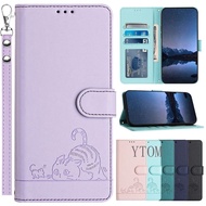 For Honor X5b GFY-LX2 Case For Honor X5B Plus GFY-LX2P Case Honor X7c ALT-LX2 Cartoon Cat Leather Ph
