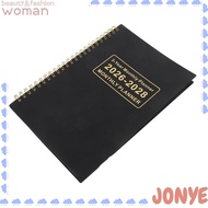JONY Calendar Book, Smooth Writing Yearly Goals 3 Years Monthly Planner, Premium A4/A5 2026-2028 Ann