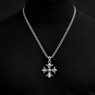 CHROME HEARTS NECKLACE-KALUNG TITANIUM SILVER PRIA WANITA ANTI KARAT TIDAK LUNTUR