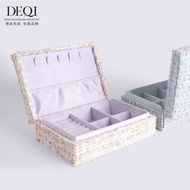 Deqi High-End Chanel Jewelry Box Light Luxury Simple Storage Box Earrings Ring Necklace Bracelet Jew