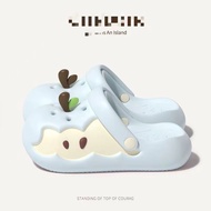 EVA Apple Hole Shoes Summer Anti-Slip Sandals Baotou Women's EVA Thick-Soled Slippers Hole Shoes Wom