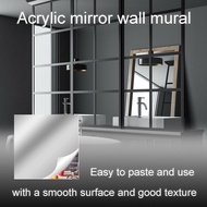 【VARSTR】0.5*2M Mirror Wall Sticker Self Adhesive Mirror Sheets DIY Home Decor Removable