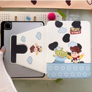 INS Line Star Cartoon Cute Toy Story For IPad10.2 360°Rotate Holder Shell Ipad10th 5th Cover Mini6 Case Ipad Air2 Cover Air4/5 10.9 Anti-fall Case Pro11/ipad12.9 Anti-bending Cover