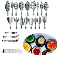 Stainless Steel Flowers Leaves 3D Jelly-Art-Tools Pudding-Nozzle Cake Needles Gelatin Tools