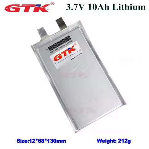 10pcs Lithium 3.7v 10Ah 10000mAh 3.7v 10ah cell 1268130 polymer 30A for diy 36v 10ah battery pack ba