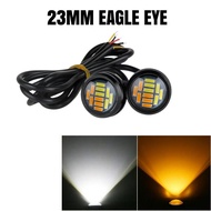 2PCS 23mm Eagle Eye Daytime Running Fog Light Angle Ring Projector Daylight Signal Kereta Motor