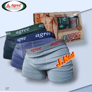 J237T (3 Pcs) Agree Men's Boxer Briefs for Teenagers and Adults, Agree Men's Boxer Briefs Size ML Xl