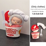 Instant noodle Labubu doll clothes （Clothes only） for 17CM v1 v2 v3 labubu corn clothes Mike box lab