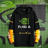 【衣衣服裝】英偉達nvidia GTX inter英特爾游戲男女連帽假兩件加絨衛衣長袖