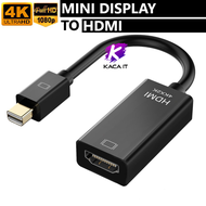 สาย Mini DP to HDM รองรับ 2K 4K Gold Plated Mini DisplayPort ( Thunderbolt TM Port Compatible) Mini DP to HDM HDTV Male to Female Adapter