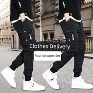 seluar slack lelaki straight cut seluar baggy lelaki Seluar Harlan Korea pelajar trend nipis musim p