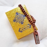 Pocket Quran Free Tasbih Gold Cover Travelling Small Mini 33 Al Quran Mini Quran Kecil