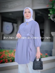 AZ Atasan -TUNIK KHANSA JUMBO TUNIK CRINGKEL AIRFLOW PREMIUM Muslim Wanita Crinkle Oversize Dewasa D