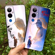 Case for tecno pova 4 / 4 pro printed with calligraphy image of peace, mind, peace / flexible cover