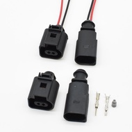 1 Set 2 Pin Way Auto Temp Sensor Plug Deflation Valve Socket Waterproof Electrical Wire 1.5mm Connec