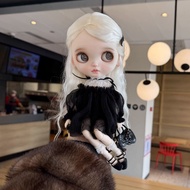 Small Cloth blythe Doll Clothes ob24 azone Black Princess Dress