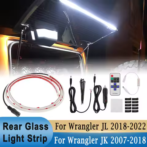 LED Rear Glass Lift Gate Dome Light Bar Strip for Jeep Wrangler JK JKU 2007-2018 JL JLU 2018-2022 10