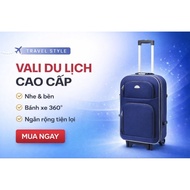 Norwegian green BI&TI hand-pulled travel suitcase with lid 22 inches luggage bag
