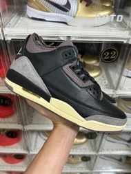 A Ma Maniere x Jordan Air Jordan 3 Black ” 舒適簡約耐磨中幫復古籃球鞋男女同款紫黑色