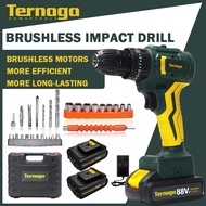 Ternaga Brushless Cordless Drill Hand Drill Set Drill bits Battery Electric Screwdriver Electric Drill Bits Set