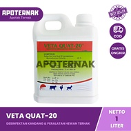 PERALATAN Disinfectant VETA QUAT 20 | 1 Liter | Disinfectant for Animal Cage Sanitation and Equipmen