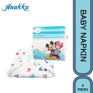[BABY NAPKIN] ANAKKU DISNEY NAPKINS 8PCS | KAIN LAMPIN BAYI