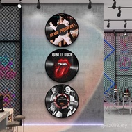 Latar Belakang Dinding Bar Rekod Gantung Lukisan Bintang Lukisan Hiasan Vinyl Retro Gaya Industri Ka