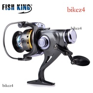 FISHKING ปั่นลูยาโลหะทั้งหมดถ้วยลวดแขนโยกระยะยาวคันเบ็ดตกปลาล้อรอกตกปลาในทะเล Bikez4-Cb