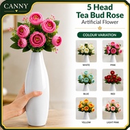 (1pcs) 5 Head Tea Bud Rose Artificial Flower/ 5 Kuntum Bunga Tea Bud Rose Bunga Hiasan Tangan/ Home 
